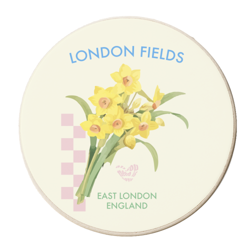 London Fields - personalised beer coaster by Move Studio