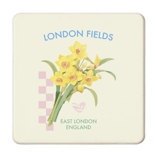 London Fields - personalised beer coaster by Move Studio