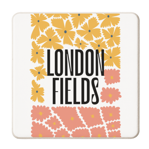 London Fields, Travel Poster - personalised beer coaster by Move Studio