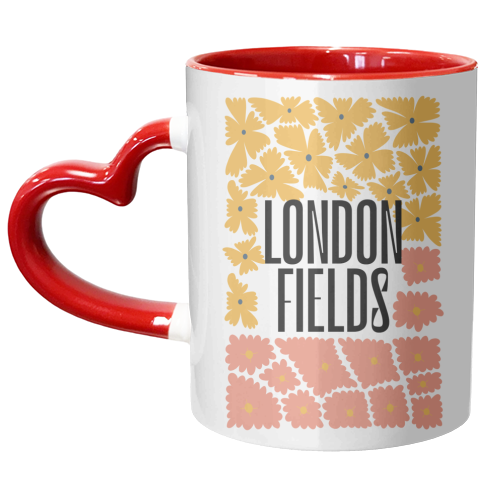 London Fields, Travel Poster - unique mug by Move Studio