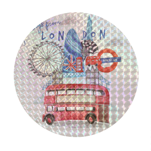London Greetings - Circle Sticker by The Yellow Box