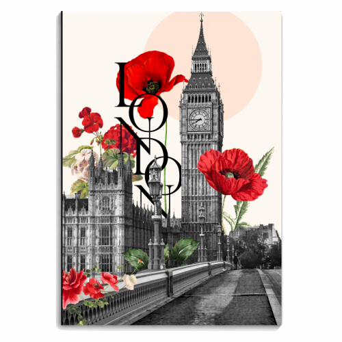 London in bloom - personalised A4, A5, A6 notebook by Larissa Grace