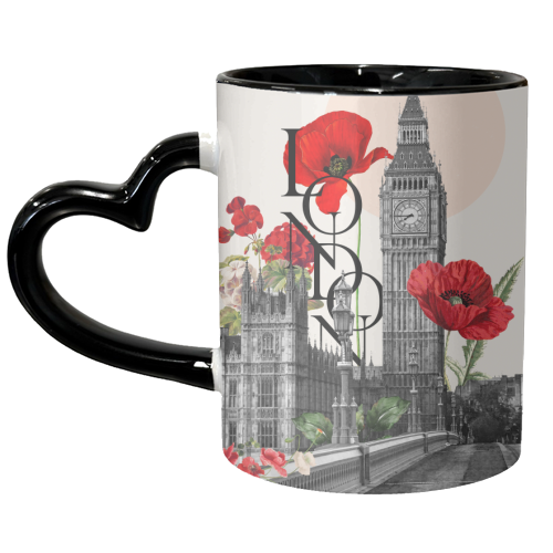London in bloom - unique mug by Larissa Grace