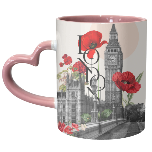 London in bloom - unique mug by Larissa Grace
