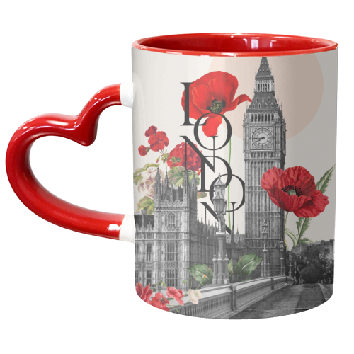 London in bloom - unique mug by Larissa Grace