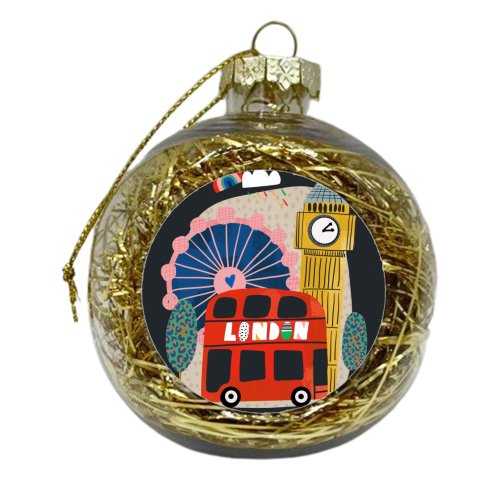 London Love - xmas bauble by Nichola Cowdery