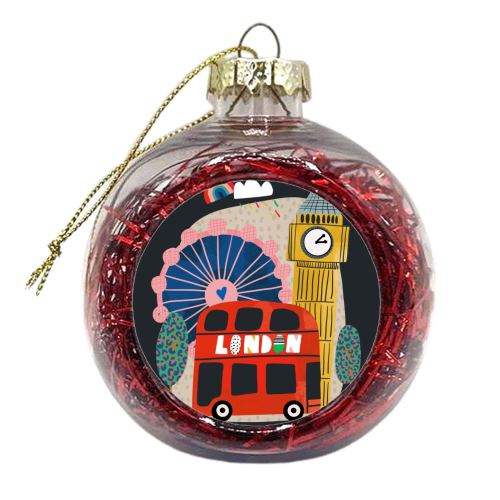 London Love - xmas bauble by Nichola Cowdery