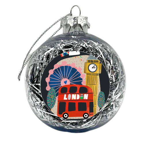 London Love - xmas bauble by Nichola Cowdery