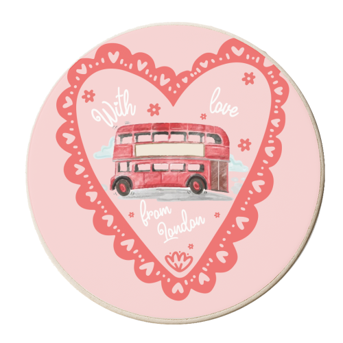 London Love - personalised beer coaster by The Yellow Box