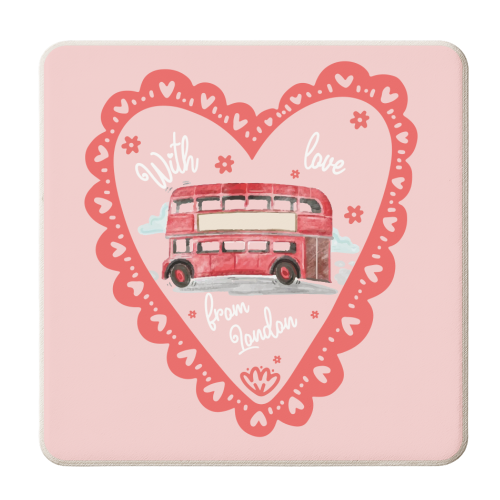London Love - personalised beer coaster by The Yellow Box