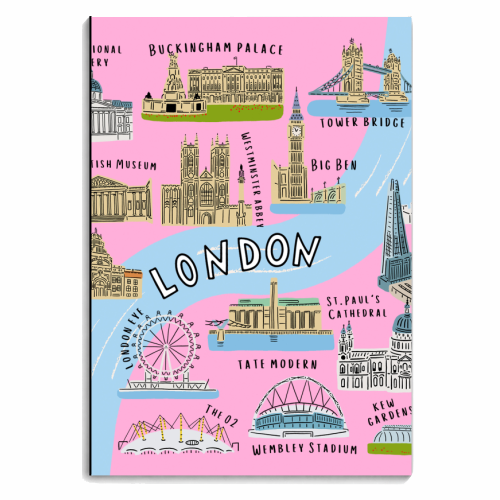 LONDON MAP - personalised A4, A5, A6 notebook by Lilly Rose