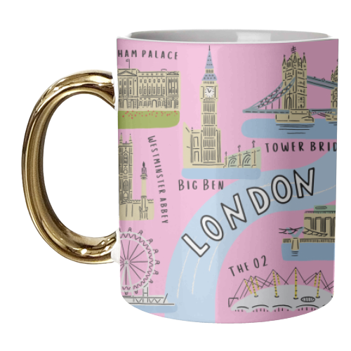 LONDON MAP - unique mug by Lilly Rose