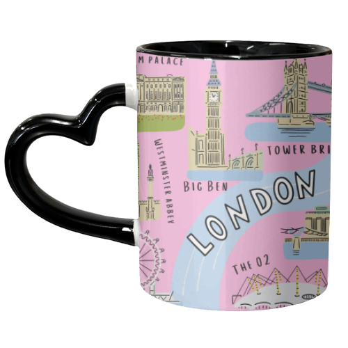 LONDON MAP - unique mug by Lilly Rose