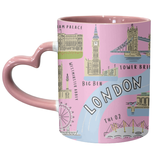 LONDON MAP - unique mug by Lilly Rose
