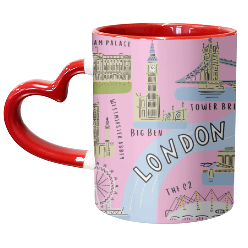 LONDON MAP - unique mug by Lilly Rose