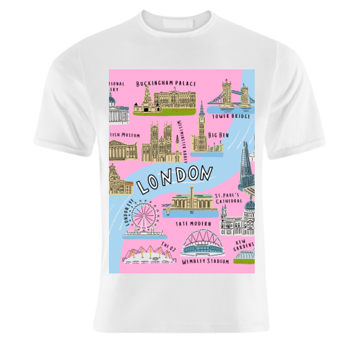 LONDON MAP - unique t shirt by Lilly Rose