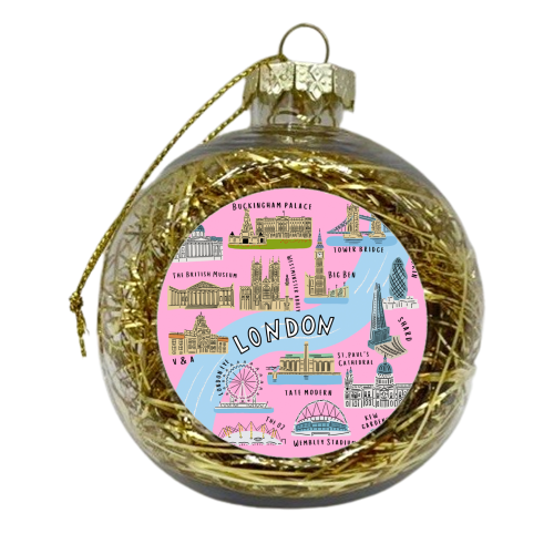 LONDON MAP - xmas bauble by Lilly Rose