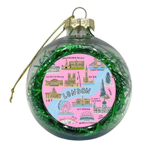 LONDON MAP - xmas bauble by Lilly Rose