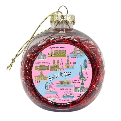 LONDON MAP - xmas bauble by Lilly Rose