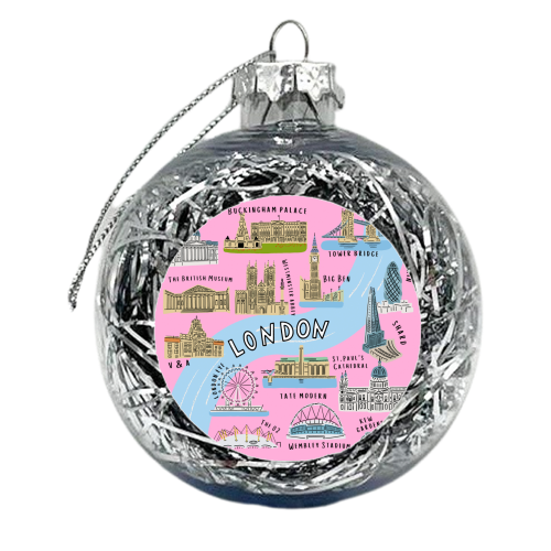 LONDON MAP - xmas bauble by Lilly Rose