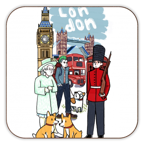 London - personalised beer coaster by Frankie Long