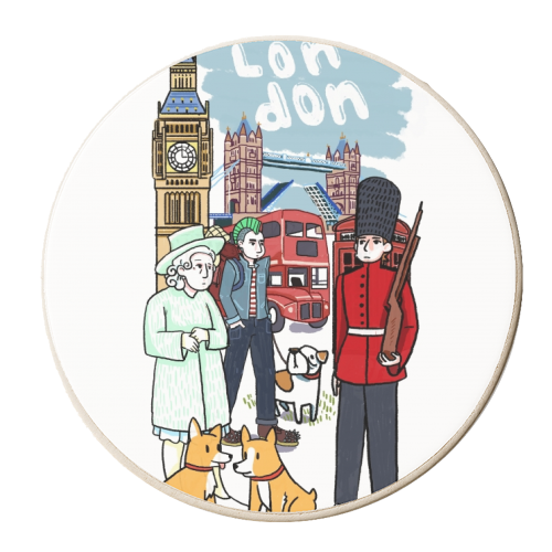 London - personalised beer coaster by Frankie Long