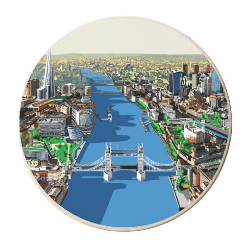 London - personalised beer coaster by Richard O'Neill
