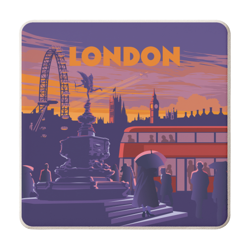 London - personalised beer coaster by Stephen Millership
