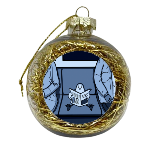 London Pigeon travels - xmas bauble by Alexandra McCarthy