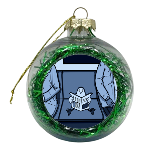 London Pigeon travels - xmas bauble by Alexandra McCarthy