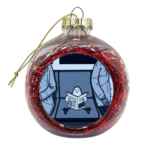 London Pigeon travels - xmas bauble by Alexandra McCarthy