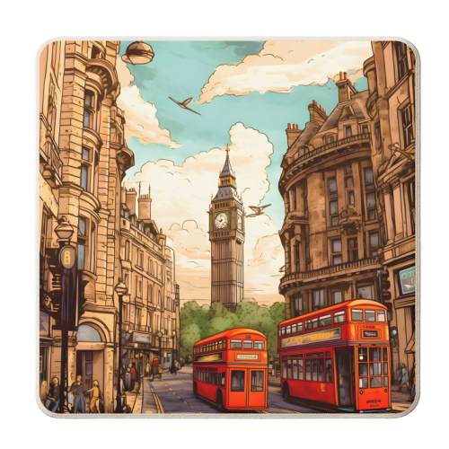 London  Retro Vintage - personalised beer coaster by Kun Pact