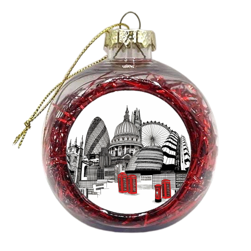 London Skyline - xmas bauble by Katie Clement