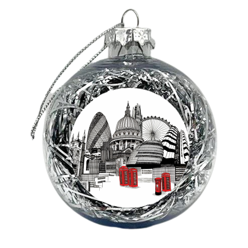 London Skyline - xmas bauble by Katie Clement