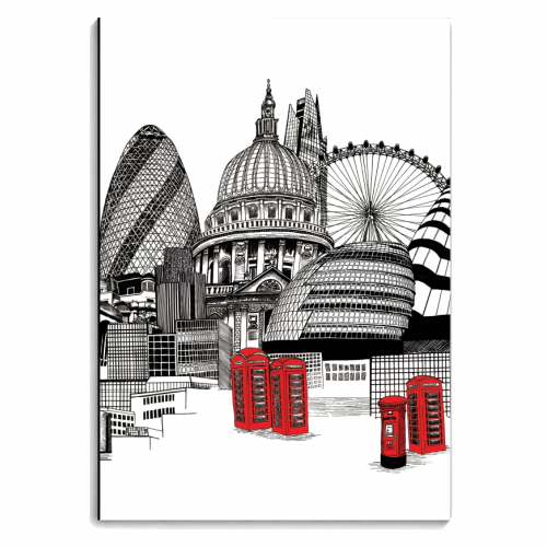 London Skyline - personalised A4, A5, A6 notebook by Katie Clement