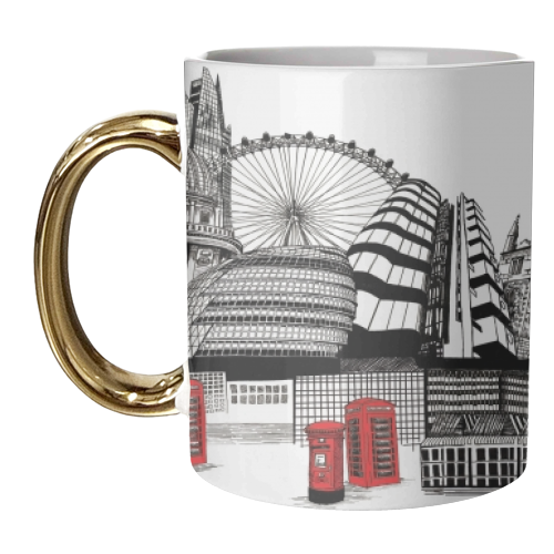 London Skyline - unique mug by Katie Clement