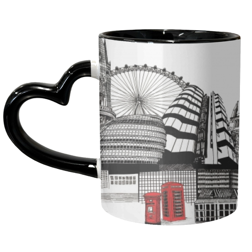 London Skyline - unique mug by Katie Clement
