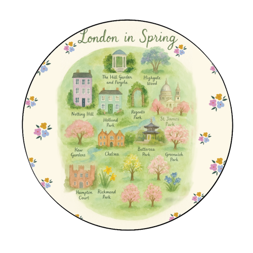 London Spring - Circle Sticker by The Yellow Box