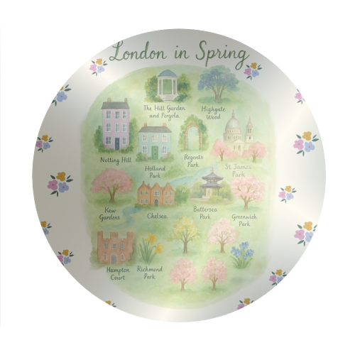 London Spring - Circle Sticker by The Yellow Box