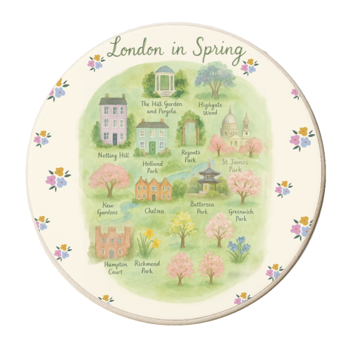 London Spring - personalised beer coaster by The Yellow Box
