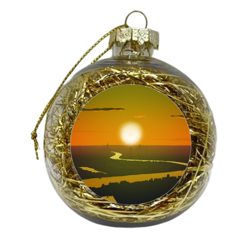 London Sunrise - xmas bauble by Richard O'Neill