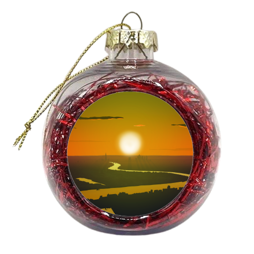 London Sunrise - xmas bauble by Richard O'Neill