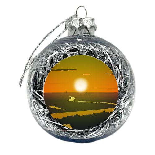 London Sunrise - xmas bauble by Richard O'Neill