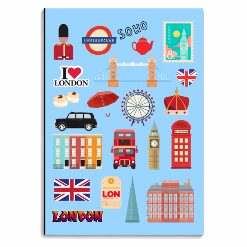 London Town - personalised A4, A5, A6 notebook by Lilly Rose