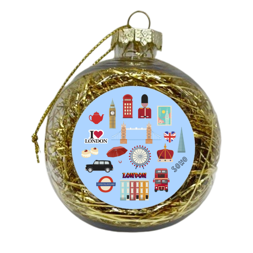London Town - xmas bauble by Lilly Rose