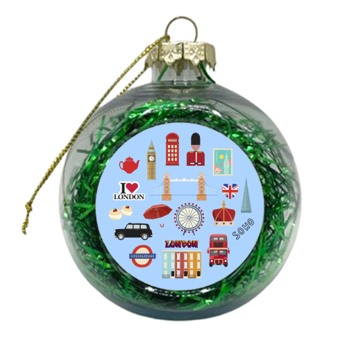 London Town - xmas bauble by Lilly Rose