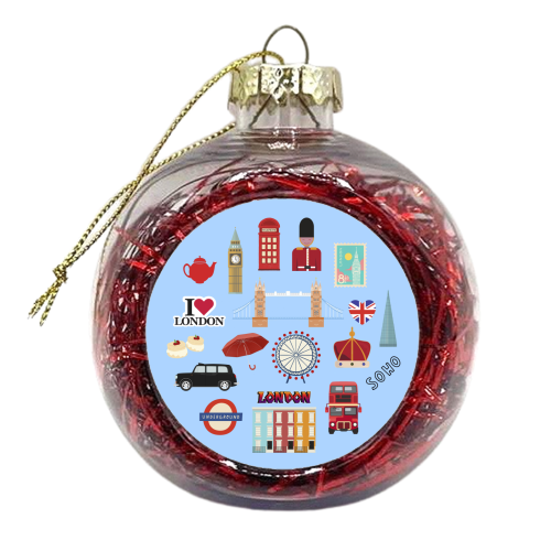London Town - xmas bauble by Lilly Rose