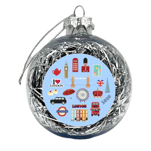 London Town - xmas bauble by Lilly Rose
