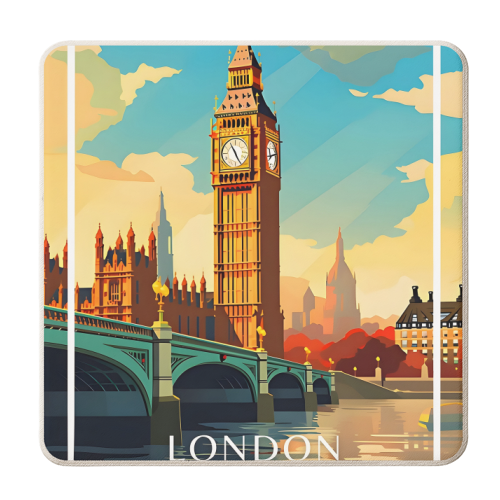 London Travel England - personalised beer coaster by Kun Pact