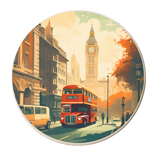 London Travel Street - personalised beer coaster by Kun Pact
